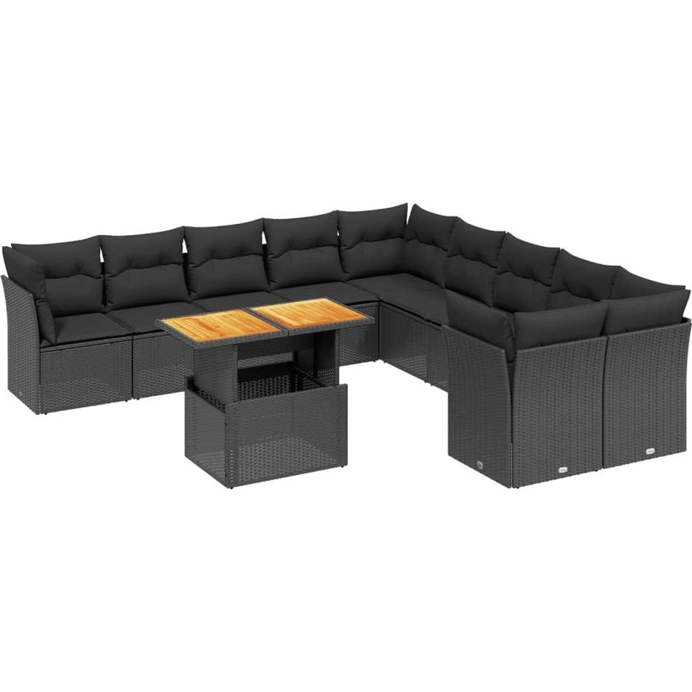 VidaXL, Gartenlounge, 10-tlg. Garten-Lounge-Set mit Kissen