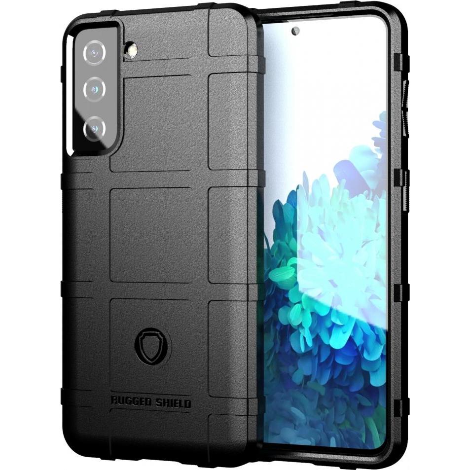 Screenguard Samsung Galaxy S21 Rugged Shield Hülle (Samsung Galaxy S21+), Smartphone Hülle, Schwarz