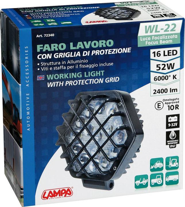 Image du produit Lampa Projecteur de complément à 16 LED WL-22 - 9/32V - Blanc