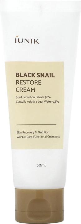 Produktbild Konjac Sponge IUNIK Black Snail Restore Cream przeciwstarzeniowy krem regenerujący 60ml (60 ml, 24h Creme)