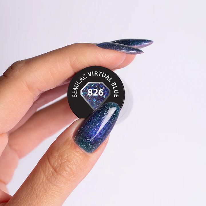 Produktbild Semilac Uv Nail Polish Virtual Blue (Virtual Blue, UV-Gel Lack)