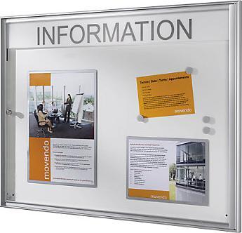 Image du produit kaiserkraft Vitrine d'affichage pour l'intérieur (Tableau magnétique, 50 x 38 cm)