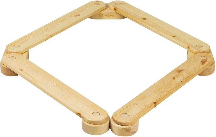 Produktbild Activity Board Balancierbalken mit 4 Balancierbrett für Kinder - Parcour Balance Beam aus Holz | Sensorischer Weg