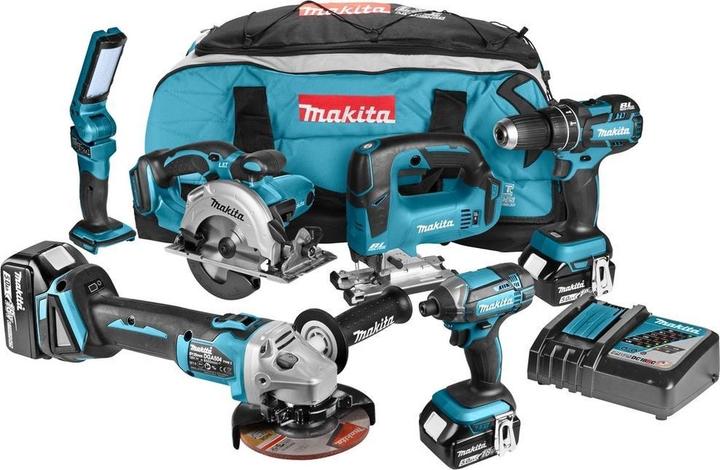 Productafbeelding Makita DLX6058T Comboset 18v Li-ion met 3x 5.0Ah accu's