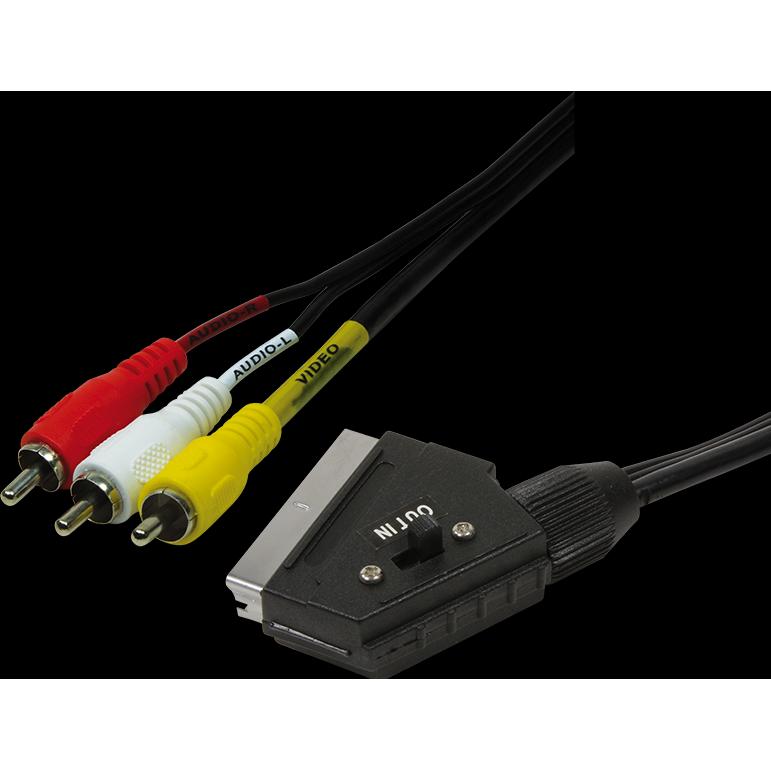 Thumbnail - LogiLink Scart — Composite Video (2 m, Cinch), Audio Kabel
