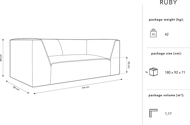 Actual product image Micadoni Ruby (2 person sofa, 3-seater, 4-seater)