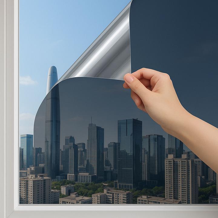 Actual product image Casativo 2er-Set Sichtschutzfolie, silber-matt, 60 x 200 cm (60 x 200 cm)
