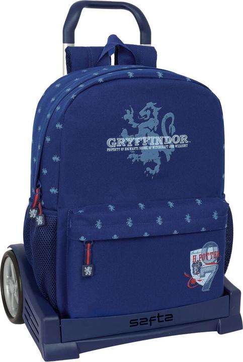 School Rucksack with Wheels Captain Navy Blue 32 x 43 x 14 cm