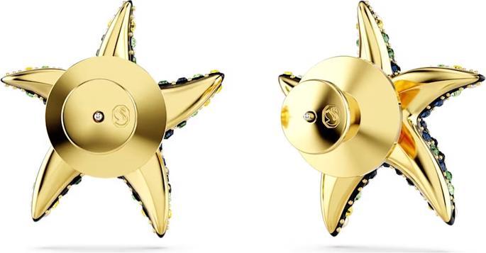 Actual product image Swarovski Idyllia stud earrings starfish blue gold (Swarovski Metal)