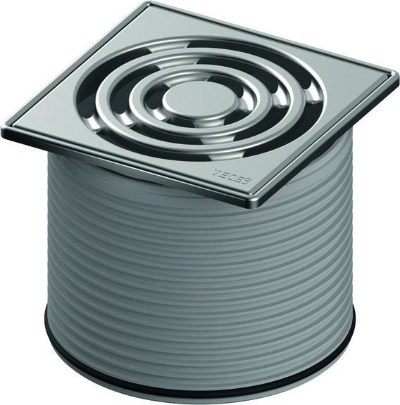 TECE Telaio per griglia TECEdrainpoint S, acciaio inox, 100x100 mm, incl. griglia di design (100 mm)