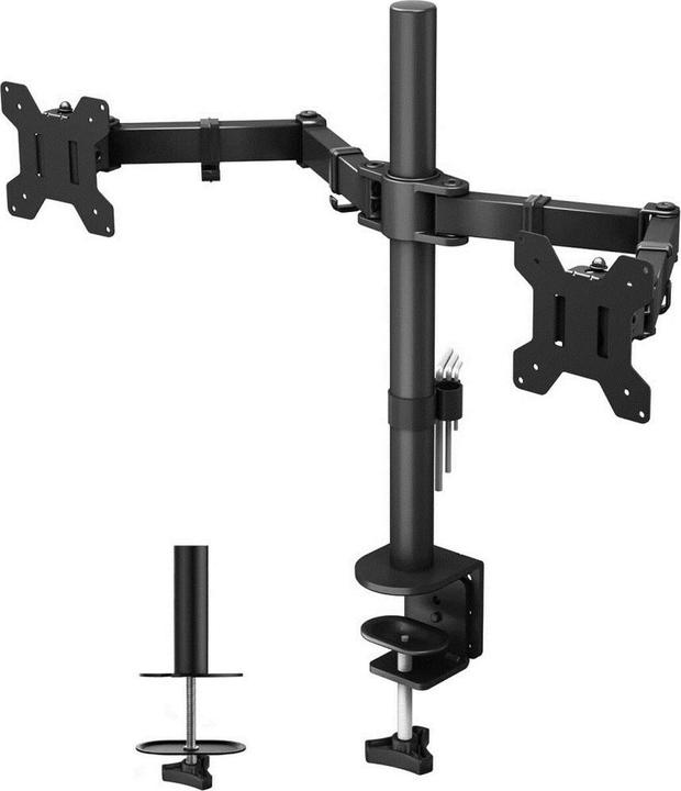 Image du produit Techly Support de bureau pour LCD TV LED 13 27 Côté à côté Pince (Tables, 27", 10 kg)