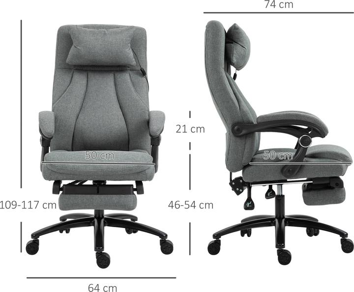 Produktbild Vinsetto Bürostuhl mit Massagefunktion