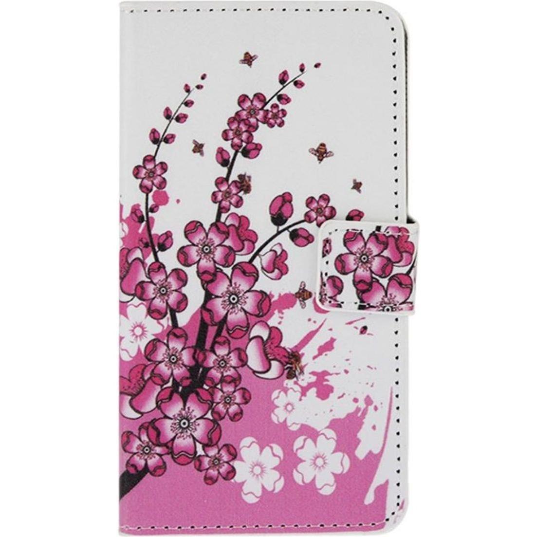 König Design Schutzhülle Handytasche (Flip Quer) für Handy LG L Fino D290N D295 Winterblume (LG L FIno), Smartphone Hüll...