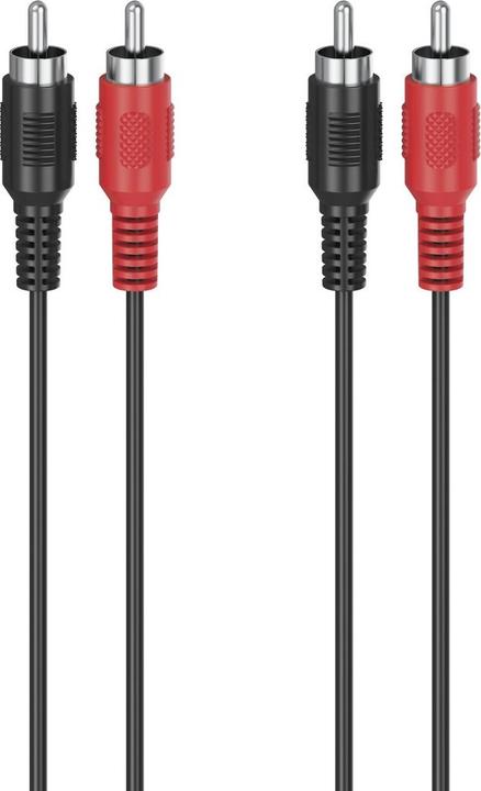 Hama - 30455 - Câble 2 RCA M / 1 Jack 3,52mm M. 2m. Noir