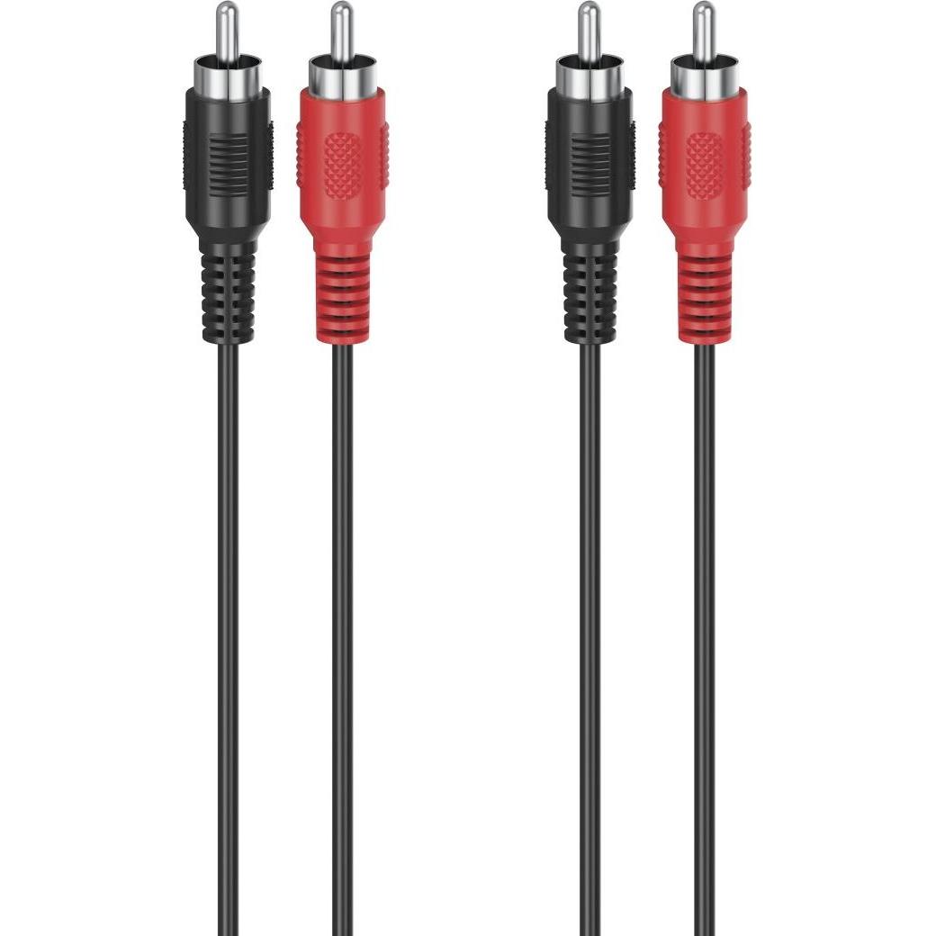 Hama Audio-Kabel, 2 Cinch-Stecker - 2 Cinch-Stecker, 1,5 m (1.50 m, Cinch), Audio Kabel