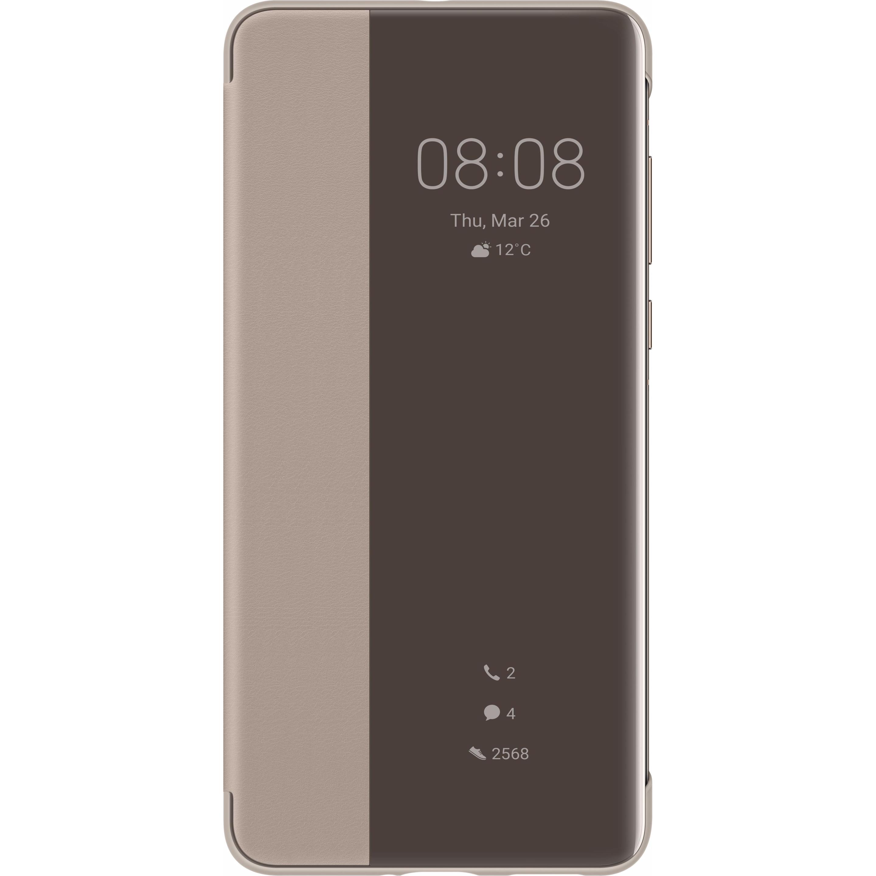 Huawei SMART View Flip Cover (Huawei P40), Smartphone Hülle, Braun
