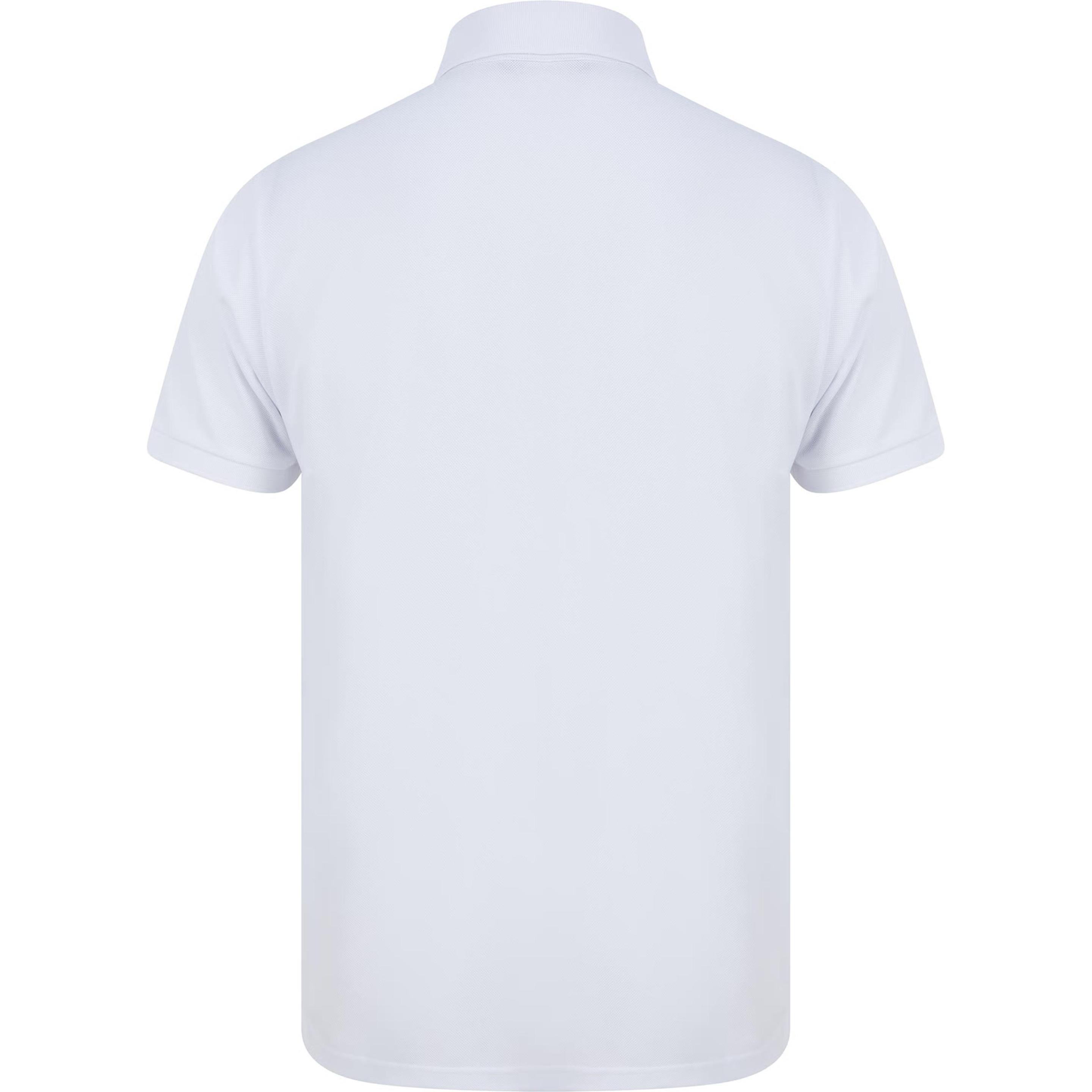 Henbury, Herren, Shirt, Polo-Shirt aus recyceltem Polyester, Weiss, (S)