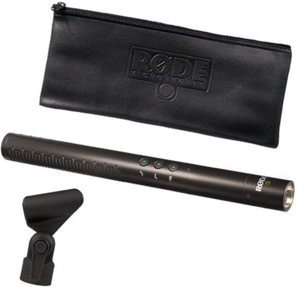 NTG-4 Richtrohr-Kondensatormikrofon, Stativklemme RM5, WSNTG4 Schaumstoffwindschutz und Transportetui + keepdrum PCMH1 Spinne elastische Halterung Shockmount