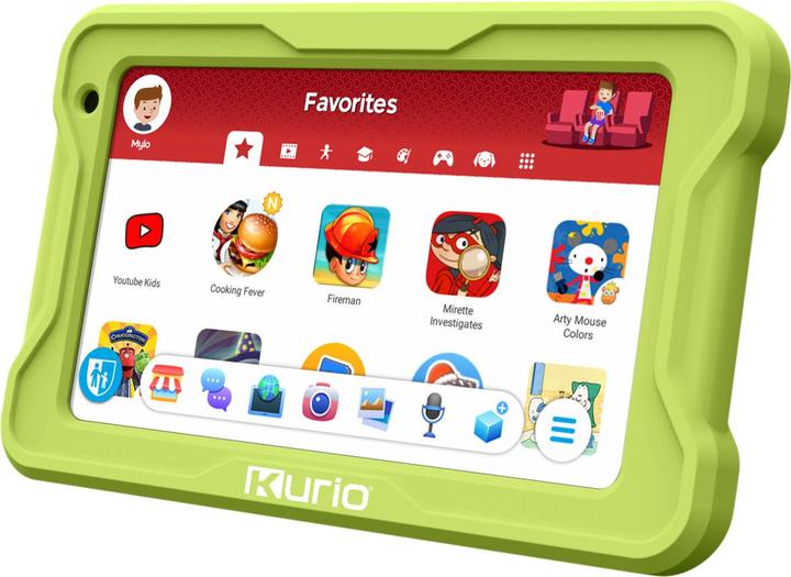 Productafbeelding Kurio kindertablet - 7 inch tablet - Veilig online - Ouderlijk toezicht - YouTube kids - appbeheer - Andro (Alleen WLAN, 7", 32 GB, Groen)