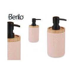 Berilo, Seifenspender + Seifenschale, Bambusharzspender rosa