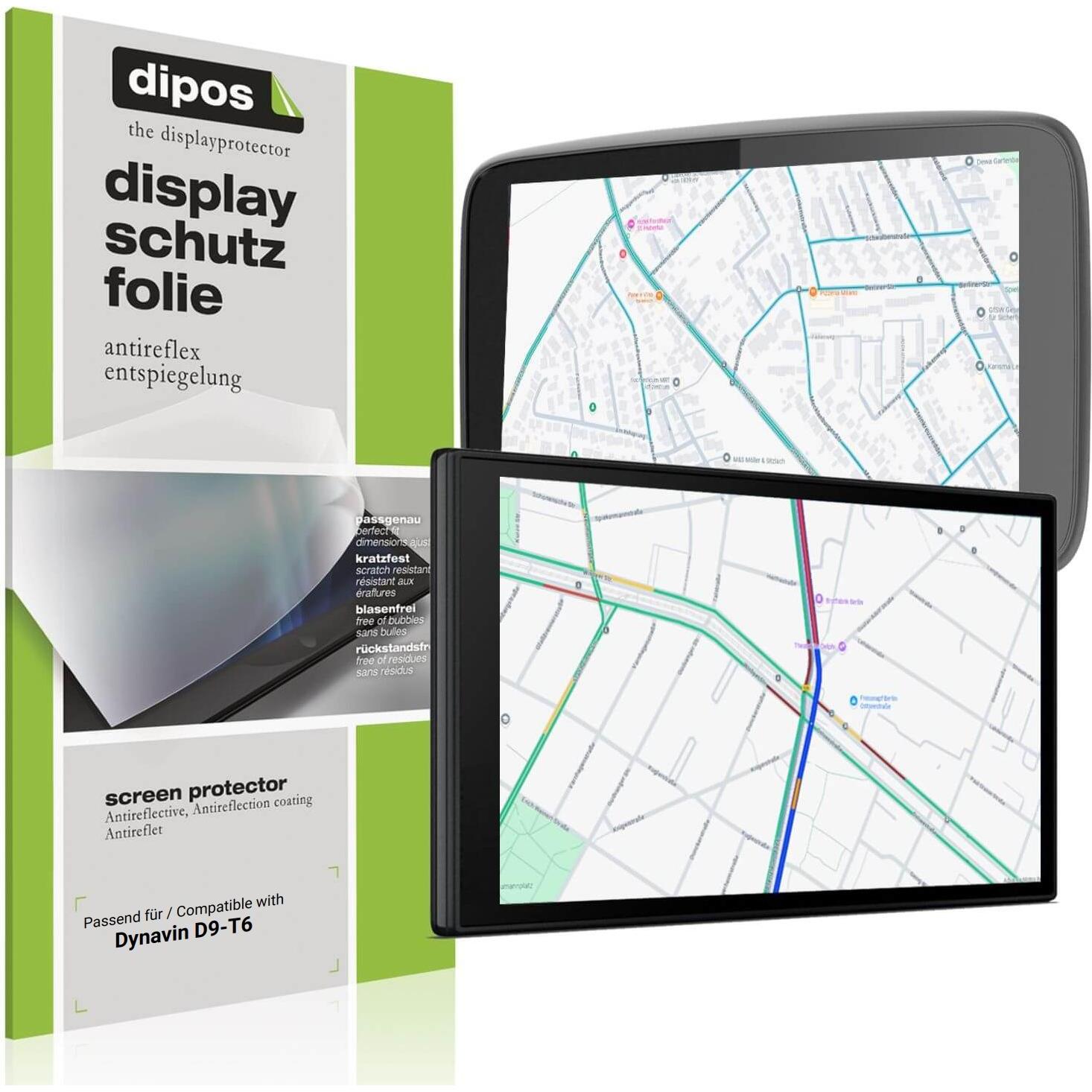 Dipos, Fahrzeug Navigation Zubehör, Schutzfolie Matt für Dynavin D9-T6