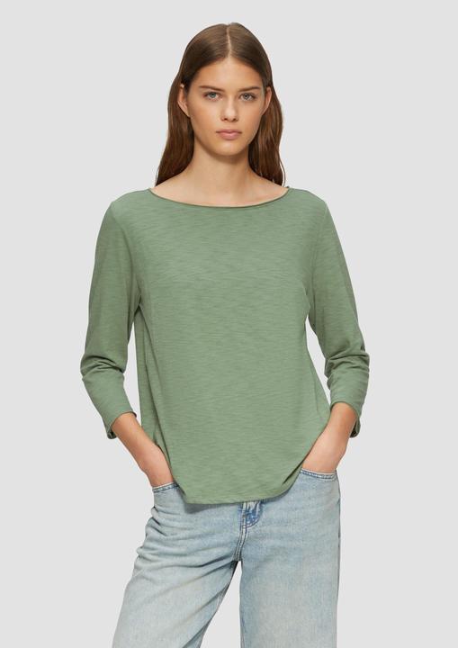 Immagine prodotto S.Oliver T-Shirt Shirt mit Flammgarnstruktur und 3/4-Ärmeln (44)