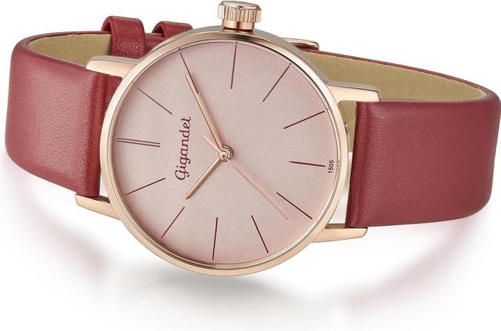 Image du produit Gigandet Analogue élégant pour femme avec mouvement à quartz japonais et bracelet en cuir (Montre analogique)