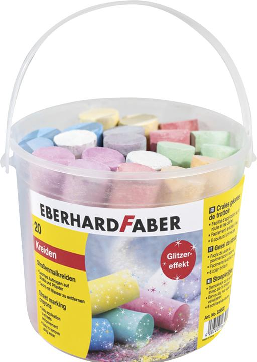 EberhardFaber Strassenmalkreide Glitzer (Mehrfarbig, 20 x)