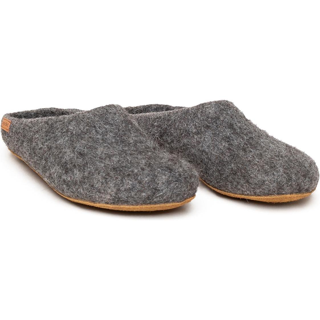 Magicfelt, Herren, Hausschuhe, Tiroler Steinschaf Ledersohle, Grau, (41)