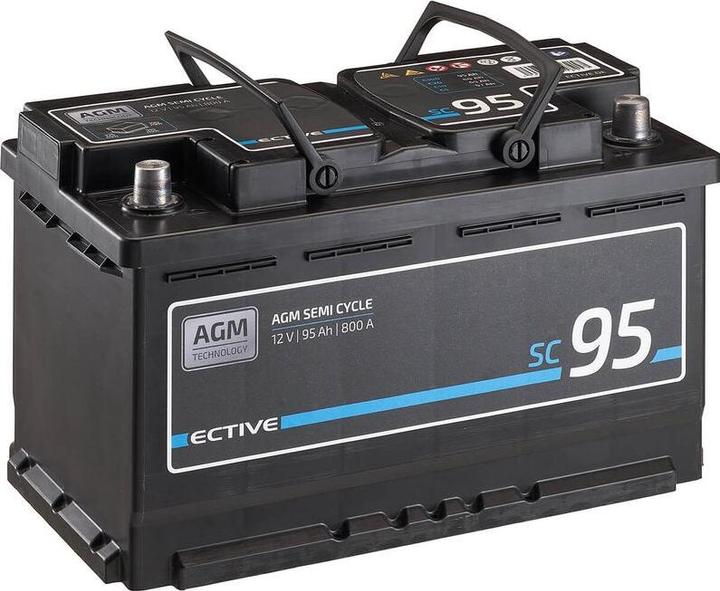 Produktbild Ective 12V 95Ah AGM Semi Cycle Versorgungsbatterie Wohnmobil Batterie 100Ah (12 V, 95 Ah)