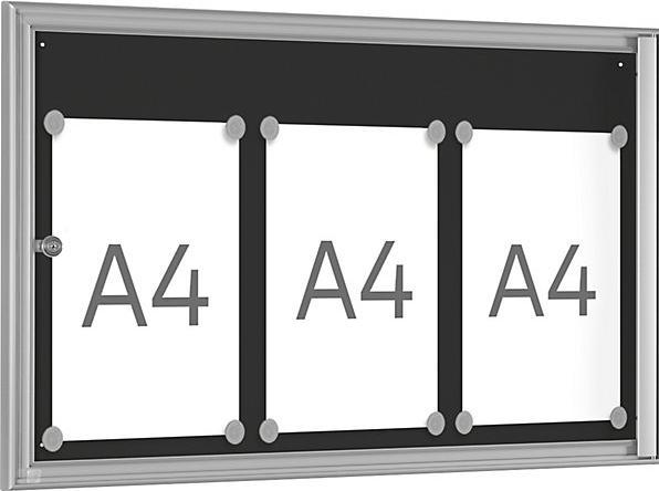 Image du produit kaiserkraft Vitrine d'affichage pour l'intérieur (Tableau magnétique, 76 x 50 cm)