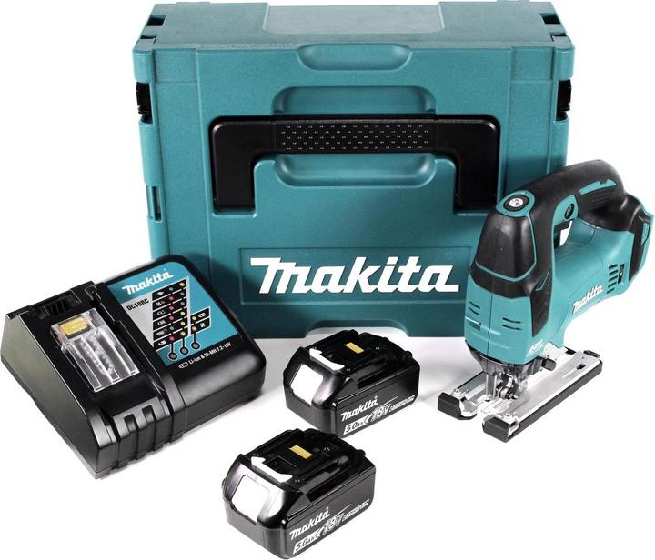 Produktbild Makita DJV 182 RTJ Akku Pendelhubstichsäge 18V Brushless + 2x Akku 5,0Ah + Ladegerät + Makpac
