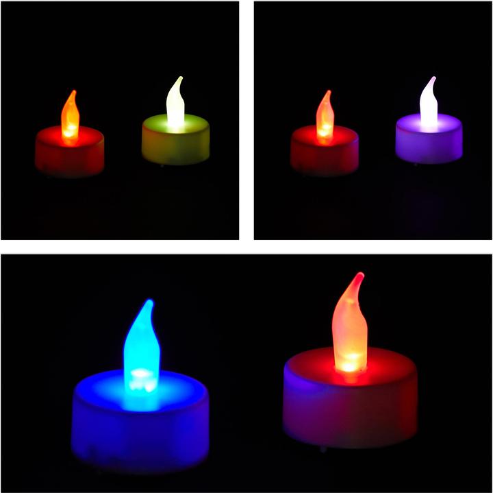 Actual product image Relaxdays LED Colour-Changing Tealight Set (2 x)