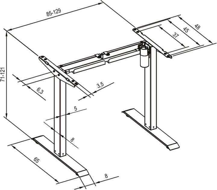Produktbild tectake Elektrisches Tischgestell