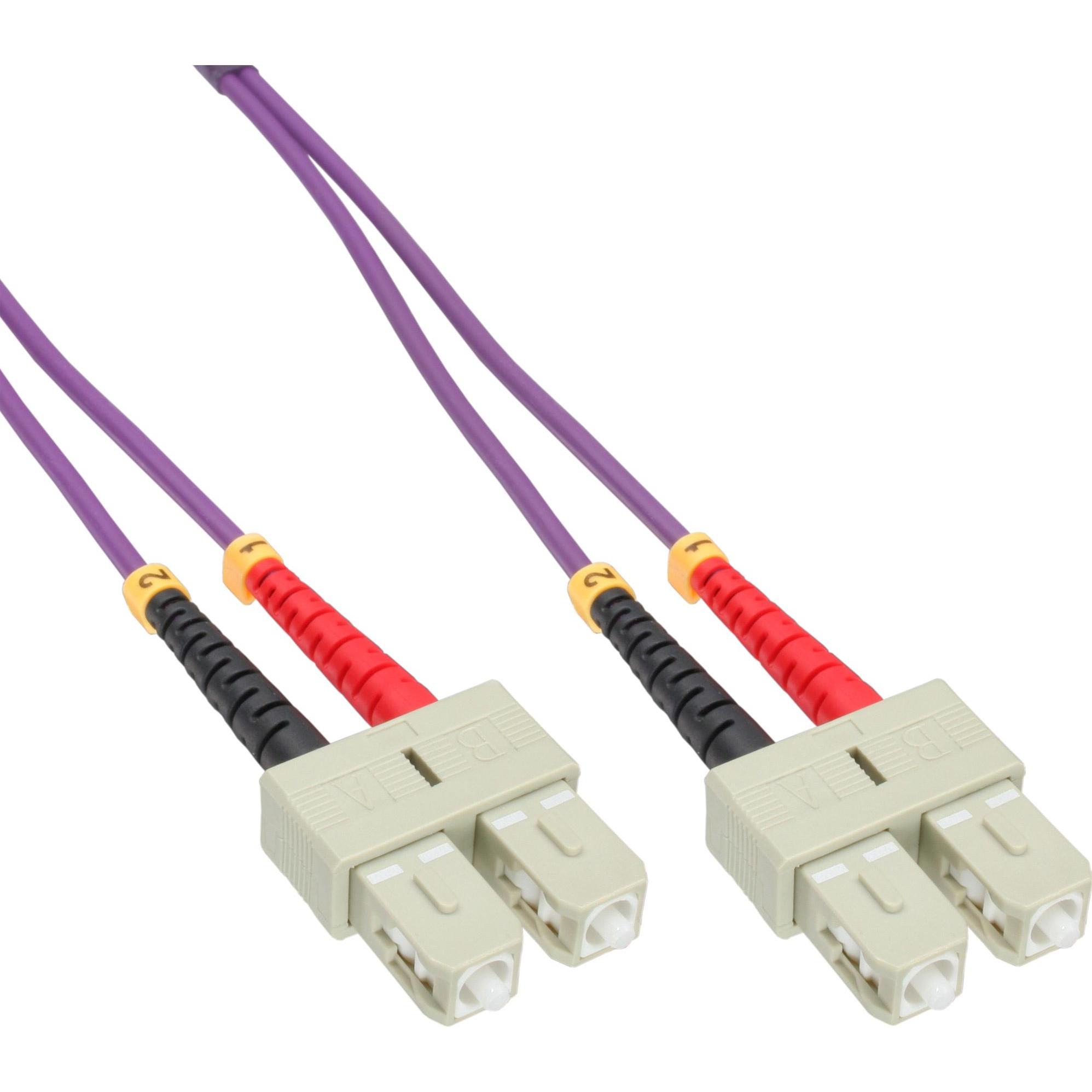 InLine LWL Duplex Kabel SC/SC 50/125um OM4 20m (CAT7, 20 m), Netzwerkkabel