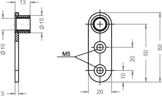 Produktbild Glutz Stangenführungsplatte 11041