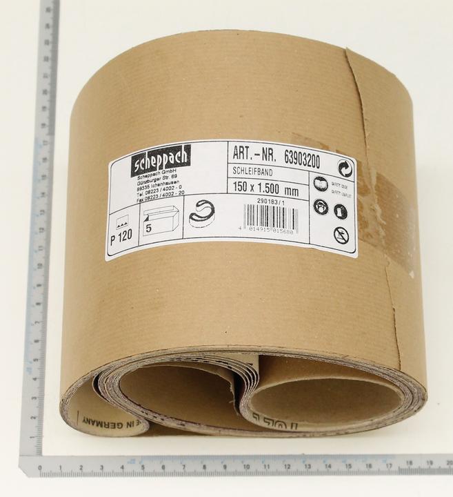 Image du produit Scheppach Bande abrasive 150 x 1500 mm P120