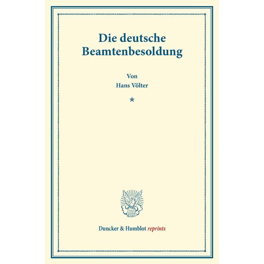 Die deutsche Beamtenbesoldung., Fachbücher