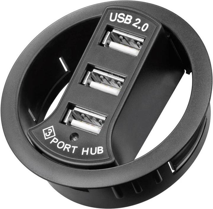 Image du produit Goobay HUB encastrable (USB-A, 3 Ports)