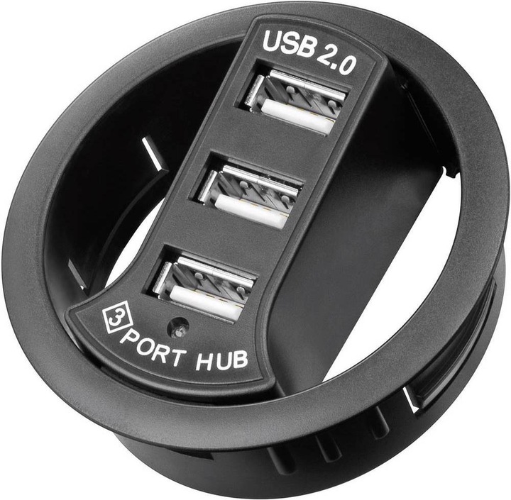 Actual product image Goobay built-in HUB (USB-A, 3 Ports)