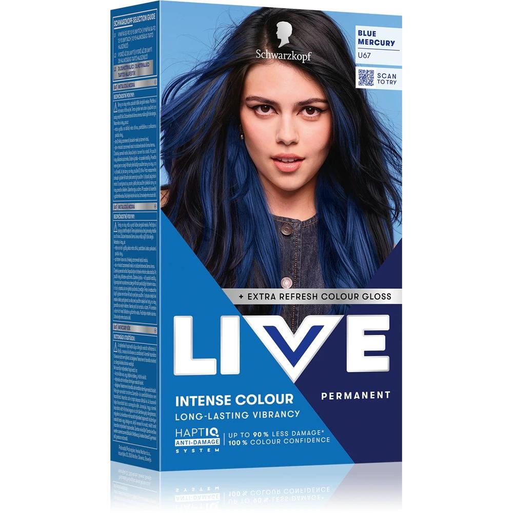 Schwarzkopf, Tinta per capelli, Tinta per Capelli Permanente Colore Intenso Live (Blu)