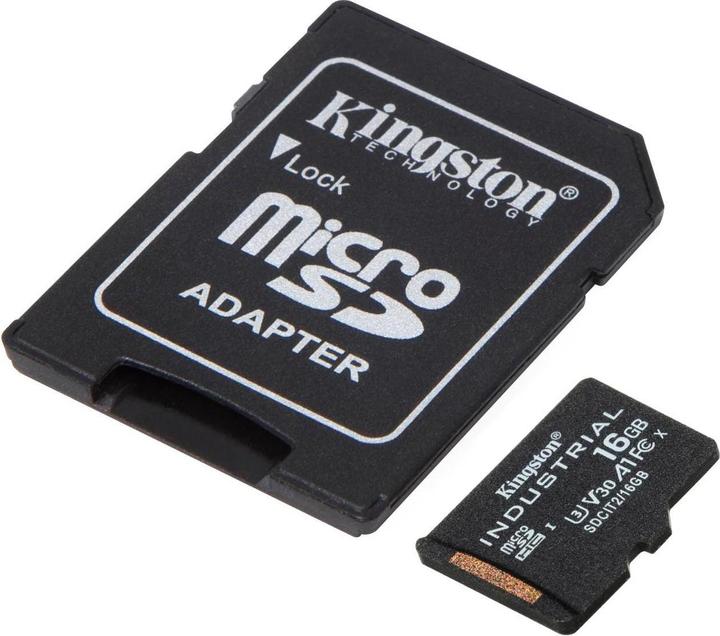 Productafbeelding Kingston microSDHC Industrieel (16 GB, microSDHC, U3, UHS-I)