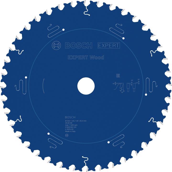 Actual product image Bosch Professional Zubehör EXPERT Wood Kreissägeblatt, 254x25,4 mm, T40