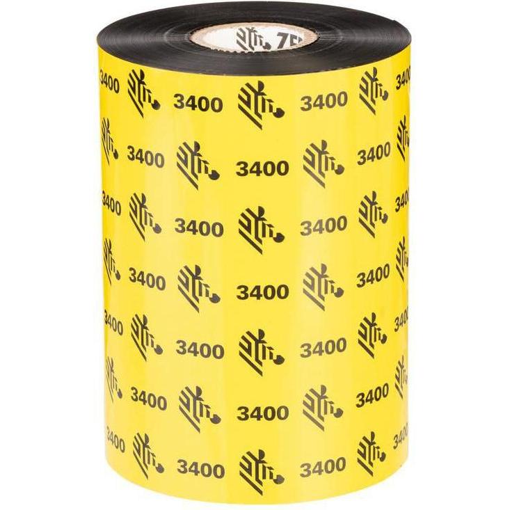 Zebra, Beschriftungsband, Ribbon, Wax/Resin, 83mmx 450m (8.30 cm, Schwarz)