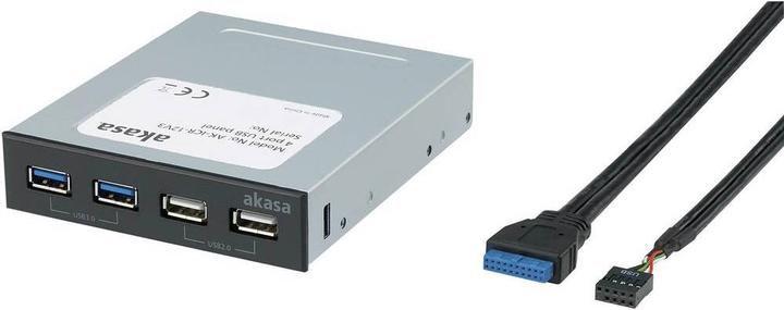 Actual product image Akasa AK-ICR-12V3 (USB-A, 4 Ports)
