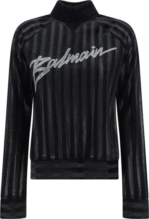 Balmain High-Neck Logo Sweater (40)