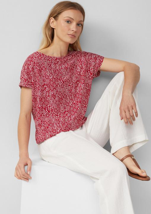 Produktbild S.Oliver T-Shirt Fliessendes T-Shirt aus Viskosemix mit All-over-Muster (42)