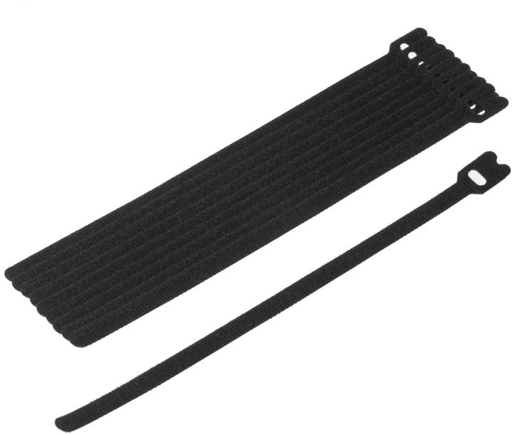 Fastech ETK-7-2 Strap, schwarz, 7x200mm (Klettkabelbinder, 200 mm, 10 Stk.)