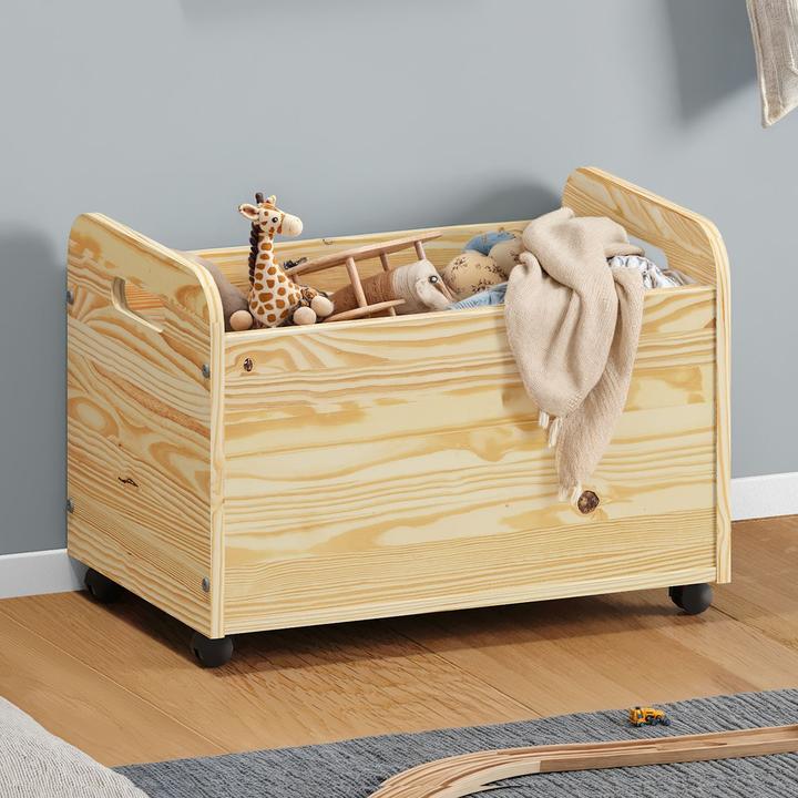 Actual product image IDIMEX BENJAMIN solid wood toy box - white
