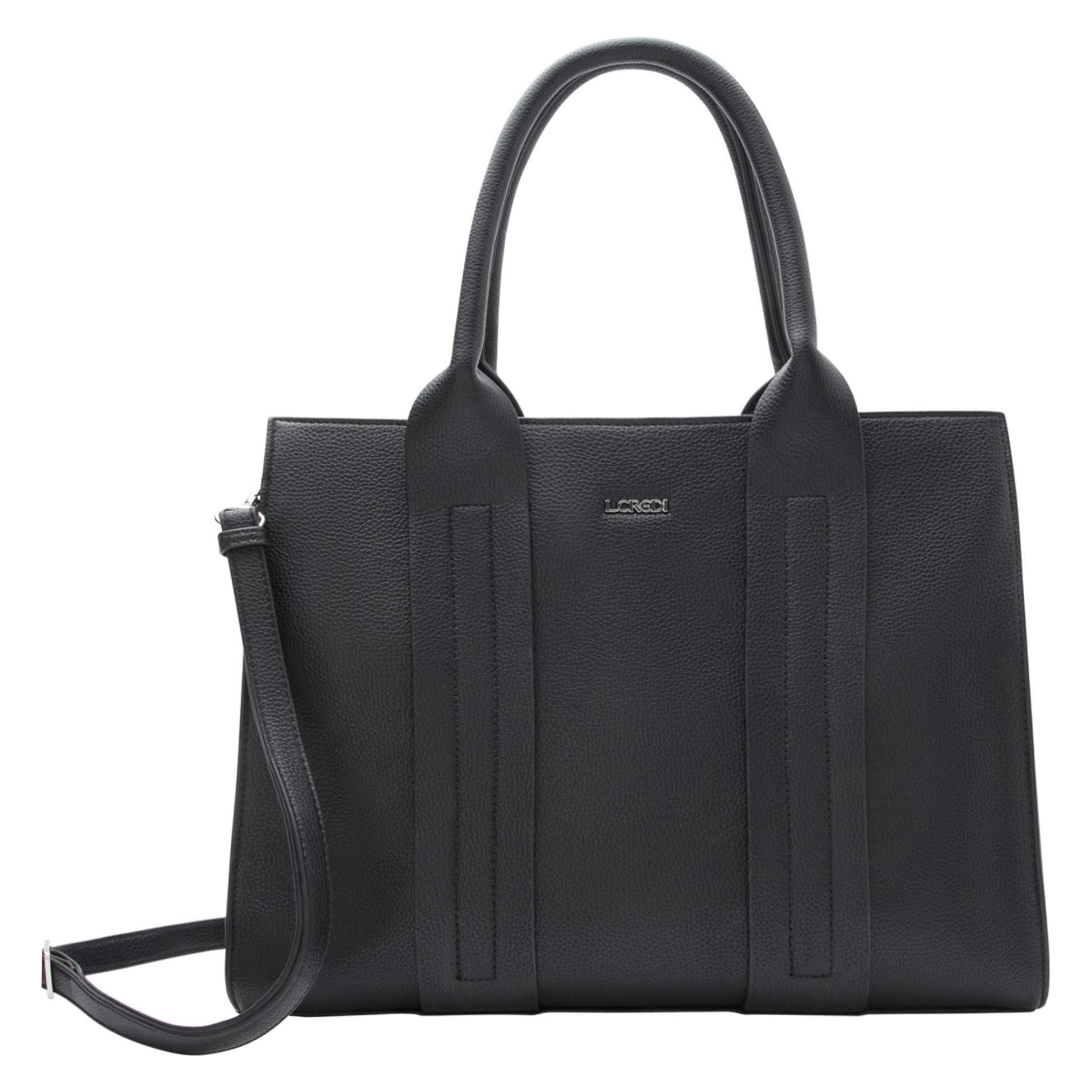 L.Credi, Tasche, Paria Shopper Tasche 40.5 Cm, Schwarz, (11 l)